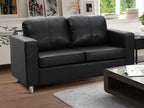 Delimoa 2-seater faux leather sofa - Black 63447HRWD