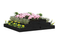 Black Planter 110x110x27 cm Solid Pine Wood 41153GYNC