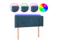Dark Blue LED Headboard 83x16x78/88 cm Velvet 81794FPUA