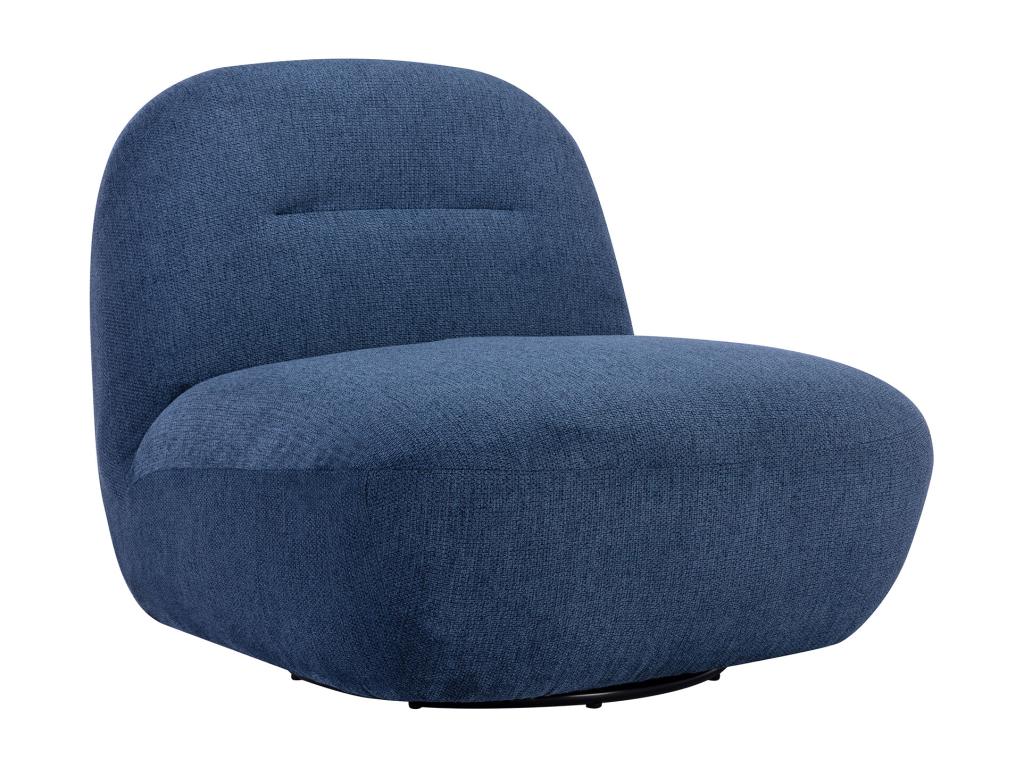 Artanzy 82739NNZO Swivel Armchair in Blue Textured Fabric