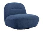 Artanzy 82739NNZO Swivel Armchair in Blue Textured Fabric