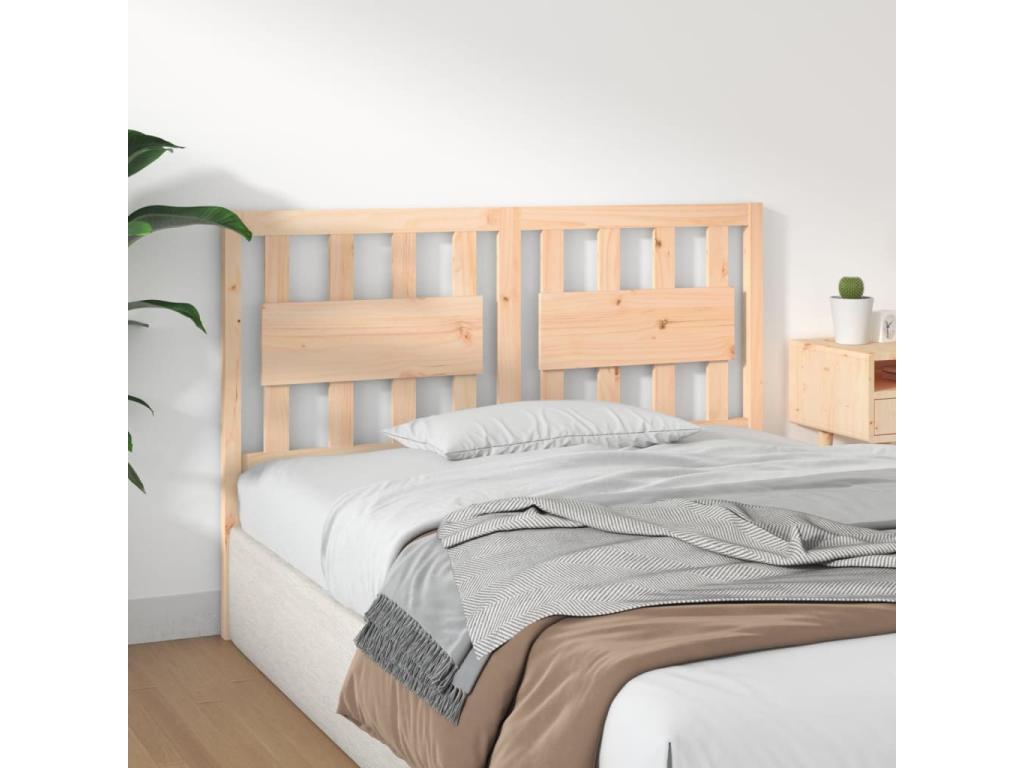 Headboard 140.5x4x100 cm Solid pine wood 48675EDBJ