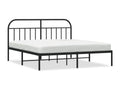 Metal bed with black headboard 180x200 77104YBNJ