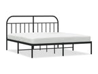 Metal bed with black headboard 180x200 77104YBNJ