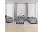 3-piece sofa set with light grey fabric cushions 25546WBLT