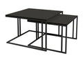 Delimoa 110 Black Coffee Table Set 50x76x76cm Laminate Corner 77283CHWV