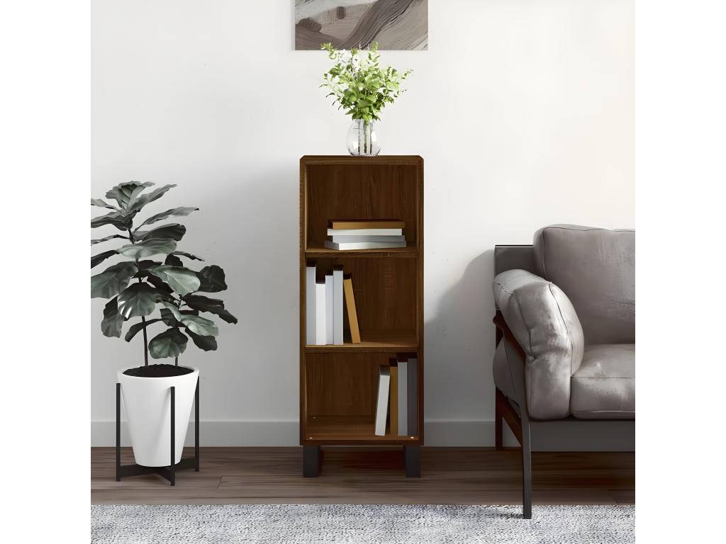 Brown oak sideboard 34.5x32.5x90 cm engineered wood 90222KCBT