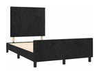 Black velvet bed frame without mattress, 120x200 cm, 13584IXSG