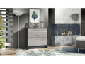 Small Matte Black and Sand Grey Lacquered Cabinet WxHxD 76x74x33 23752WFNK