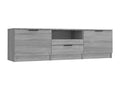 Delimoa TV stand, grey, 140x35x40 cm, engineered wood, 31143CPJQ