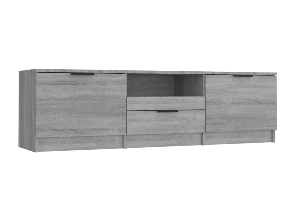 Delimoa TV stand, grey, 140x35x40 cm, engineered wood, 31143CPJQ