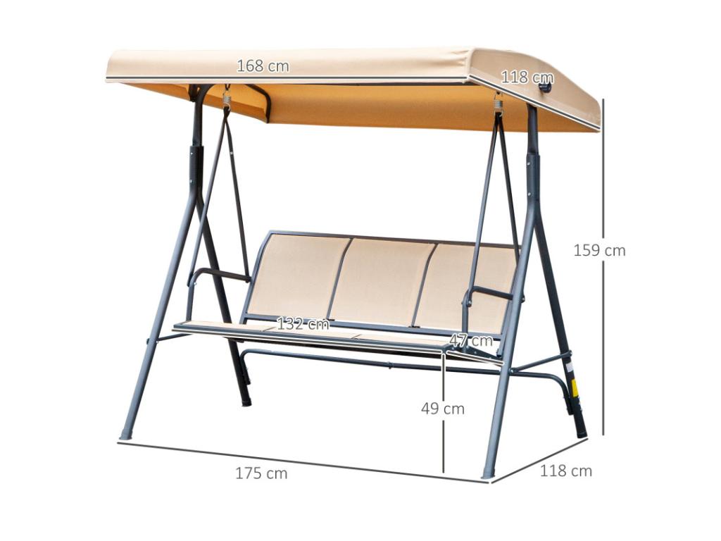 Delimoa beige garden swing 17244PVZS