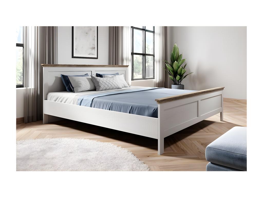Artanzy collection adult bed 180x200 - White with oak effect finish 31379OUQW