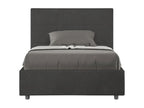 Single bed without slatted base, upholstered, 120x190 cm, grey microfiber, Delimoa 90232GZOV