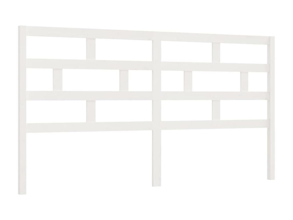 White Headboard 186x4x100 cm Solid Pine Wood 10042CJHC