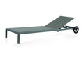Delimoa aluminum and Fifertex fiber chaise longue with black cushion 46827XOJO