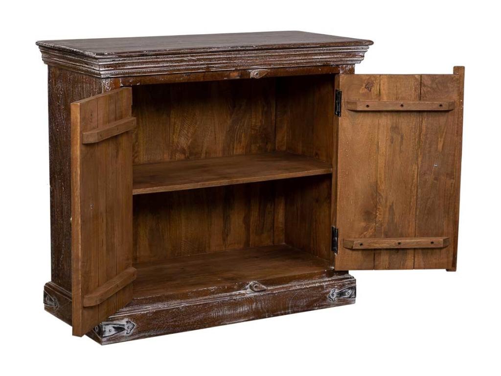 Brown wooden console table 90x40x80 71403LKZR