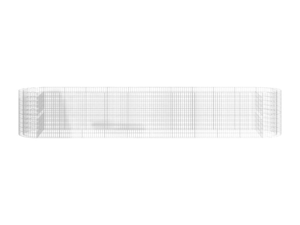 Raised Gabion Bed, Galvanized Iron, 600x100x100 cm, 44663RMNJ