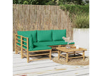 5-piece garden furniture set with green cushions, Artanzy 86618ORYY