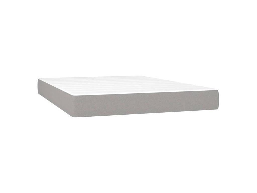 Delimoa bed base with light grey mattress 140x200 Fabric 66971GIZU