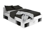 Extendable White Bed with 3 Drawers 140x190/200cm - Artanzy 97478OSBY