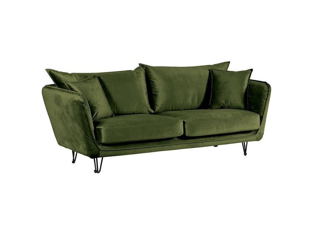 Delimoa 47841AWOS Khaki Green Velvet Sofa