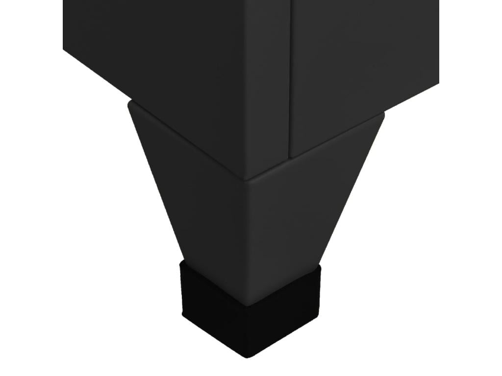 Black Locker Cabinet 90x45x180 cm Steel 42150TORD