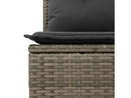 4-piece garden furniture set with grey resin wicker cushions 29849JPYC
