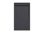 Anthracite shower tray with smooth finish, Delimoa SMART colored grate - 200x90 cm 76616DPTU