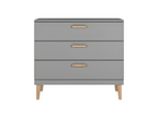 Complete bedroom set including a 60x120cm cot, chest of drawers and wardrobe by Delimoa - Grey 43693YGXK