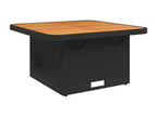 Delimoa Premium - Black garden table 80x80x71 cm, woven resin and wood, Delimoa 51230SUDL