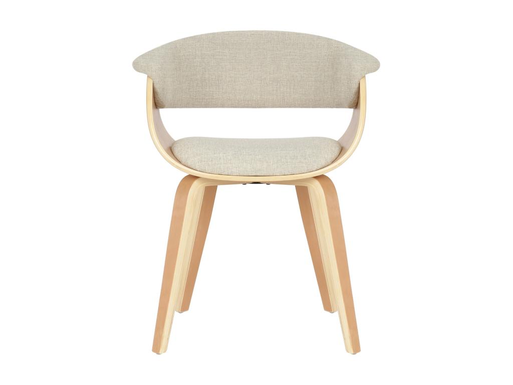 Dining chair - Fabric/Wood - Cream - Delimoa 83326QOGV