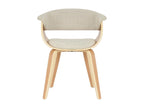 Dining chair - Fabric/Wood - Cream - Delimoa 83326QOGV