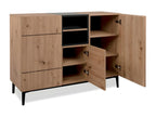 Sideboard 3 doors 2 niches L120 cm - Delimoa 15530XRBS