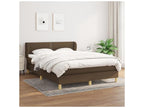 Delimoa bed base with mattress, dark brown, 140x190 cm, 23321GMFP