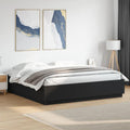 Black bed frame 200x200 engineered wood