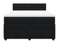 Delimoa bed base with black 140x200 cm velvet mattress 66357DASJ