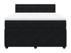 Delimoa bed base with black 140x200 cm velvet mattress 66357DASJ