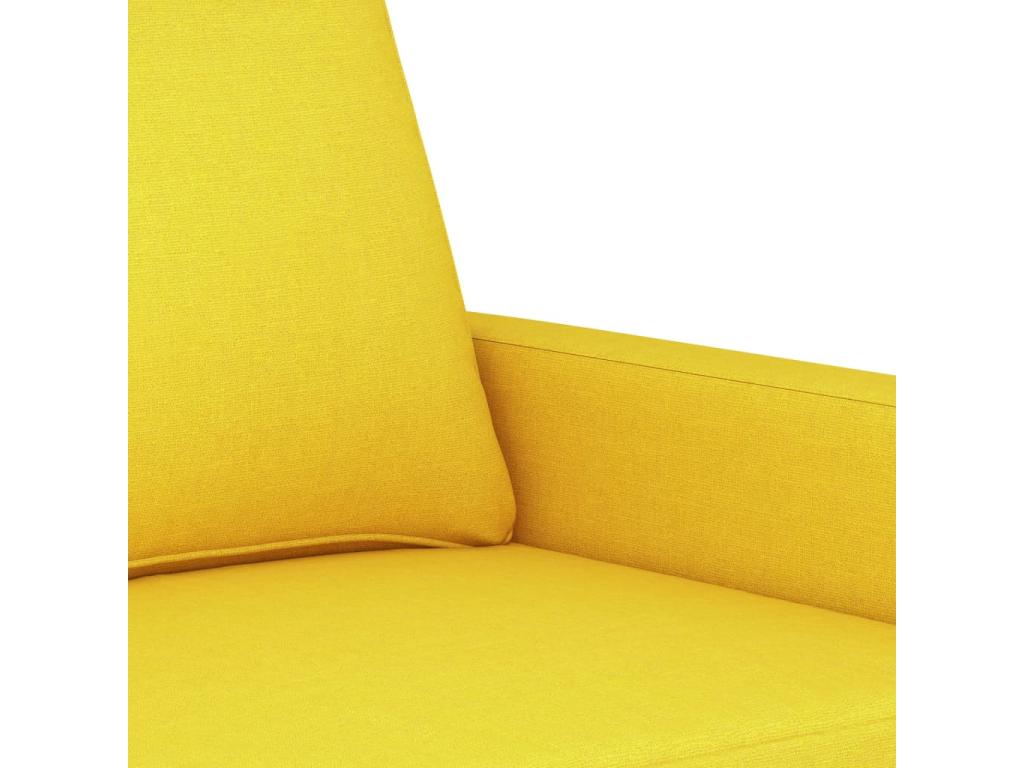 2-seater sofa, light yellow, 140 cm, fabric, 09777NSQG