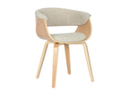 Dining chair - Fabric/Wood - Cream - Delimoa 83326QOGV