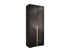 Delimoa 7 236.7/100/47 2-Door Hinged Wardrobe, Black 61428BVST