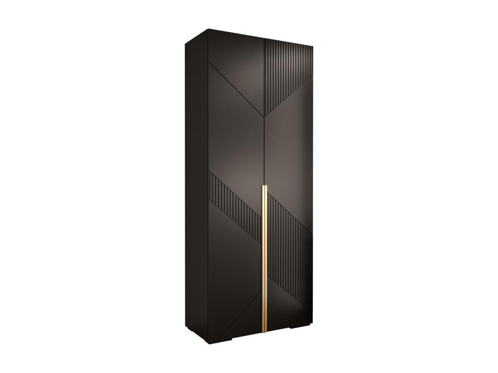 Delimoa 7 236.7/100/47 2-Door Hinged Wardrobe, Black 61428BVST