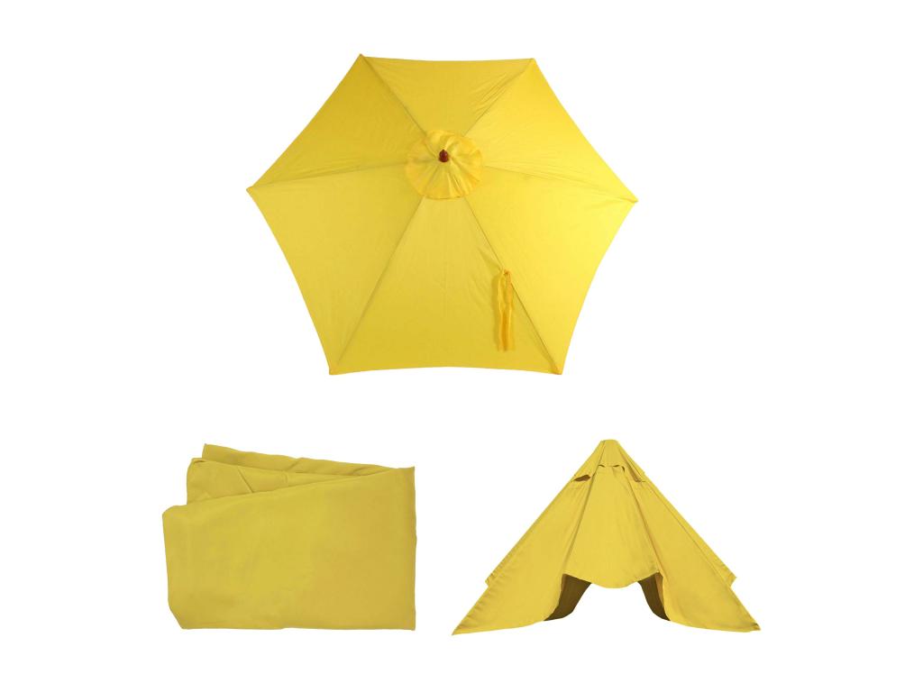 Replacement canopy for Lisbon III parasol, yellow, 25698ZUSY