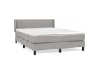 Delimoa bed base with light grey mattress 140x200 Fabric 66971GIZU