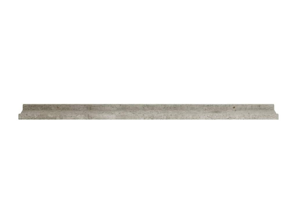 Wall shelves, 2 pcs, concrete grey, 100x9x3 cm, 59718CUQR
