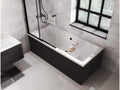 Delimoa bathtub 170-175-180-190 cm with black apron - Dimensions 190cm 57396XOPK