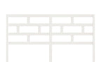 White Headboard 186x4x100 cm Solid Pine Wood 10042CJHC