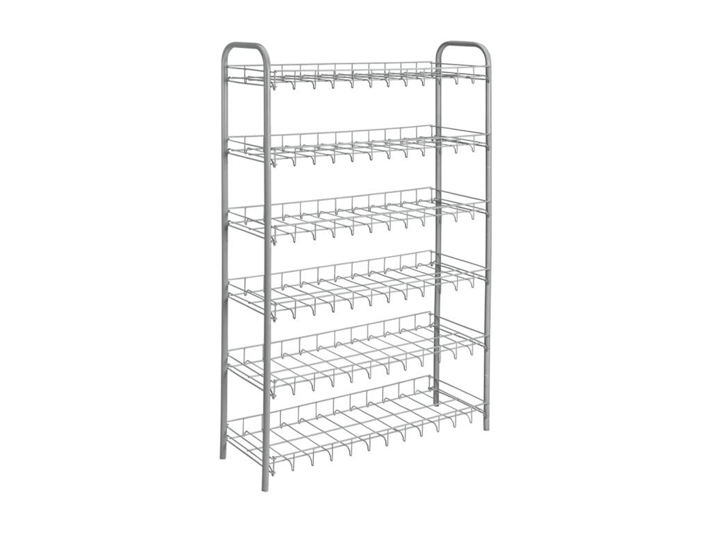Delimoa 6-Tier Shoe Rack, Shoe 6, Silver Grey, 13996XQYB
