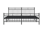 Metal bed frame with headboard/footboard, black, 183x213 cm, 26941CNHW