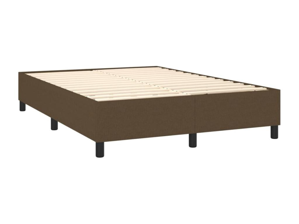 Delimoa bed base with mattress and LED light, dark brown, 140x200 cm, 31719VUUI